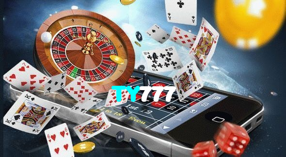 TY777 casino presented on mobile device in Pakistan with slots and live games